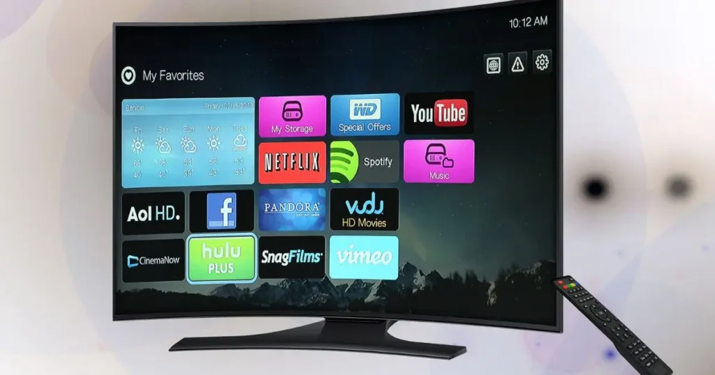 Samsung Smart TV displaying the Samsung TV Plus interface with categorized free streaming channels like News, Sports, Movies, and Kids – Free Channels on Samsung TV Plus – Full Streaming List by Genre [2025]